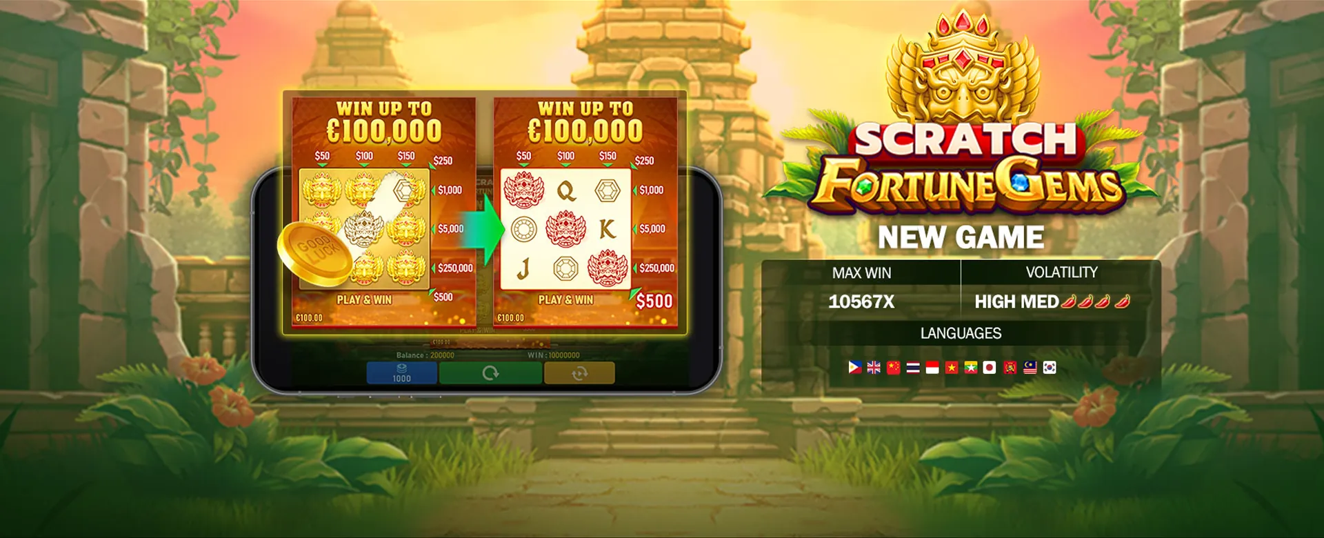 Taya365 Mobile App on smartphone, showcasing casino games